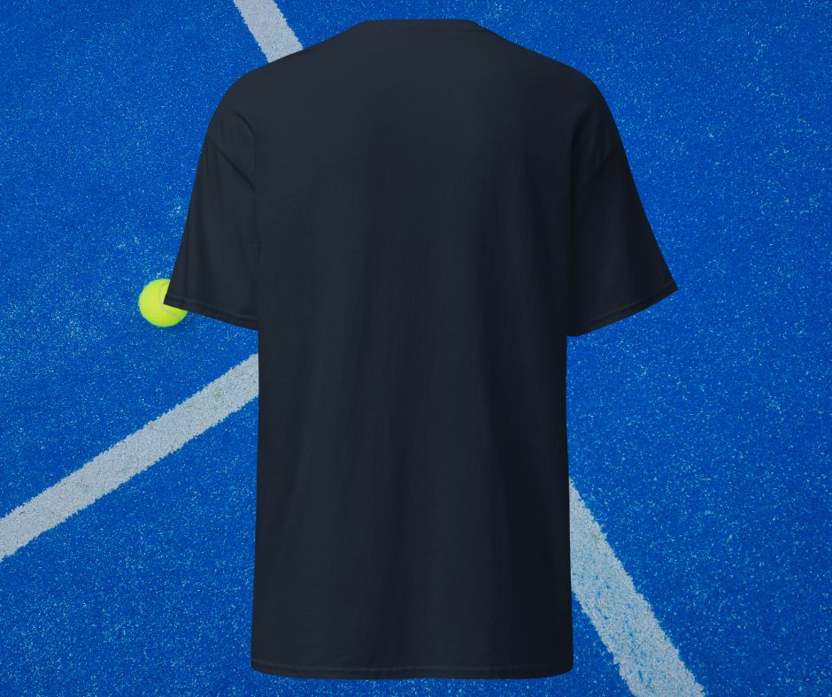 T-shirt bleu marine Brodé "GO PADEL" unisexe 100 % coton | Style sportif & streetwear | Confort et coupe droite | Pour passionnés de Padel