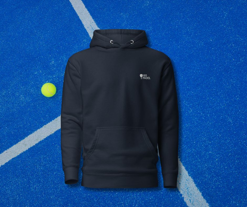 Hoodie Padel Unisexe Bleu Marine – Sweat GoPadel Brodé