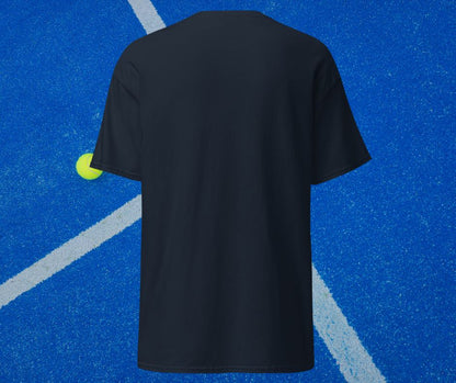 T-shirt bleu marine Brodé "GO PADEL" unisexe 100 % coton | Style sportif & streetwear | Confort et coupe droite | Pour passionnés de Padel