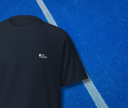 T-shirt bleu marine Brodé "GO PADEL" unisexe 100 % coton | Style sportif & streetwear | Confort et coupe droite | Pour passionnés de Padel